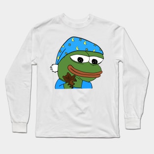 bedtime pepe - sleepo peepo Long Sleeve T-Shirt